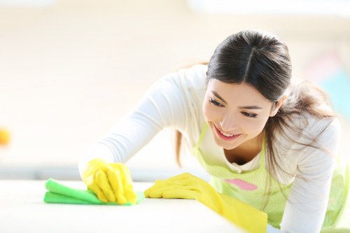 Supervisor reinforcing safe work practices during a carpet cleaning job