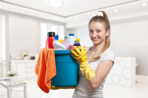 Trained carpet cleaning technician using professional equipment in Edgware