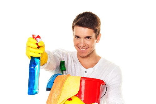 Safety-focused carpet cleaning process with protective measures in place